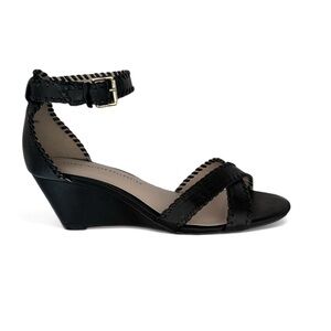 Torrid Black Leather Crisscross Sandals